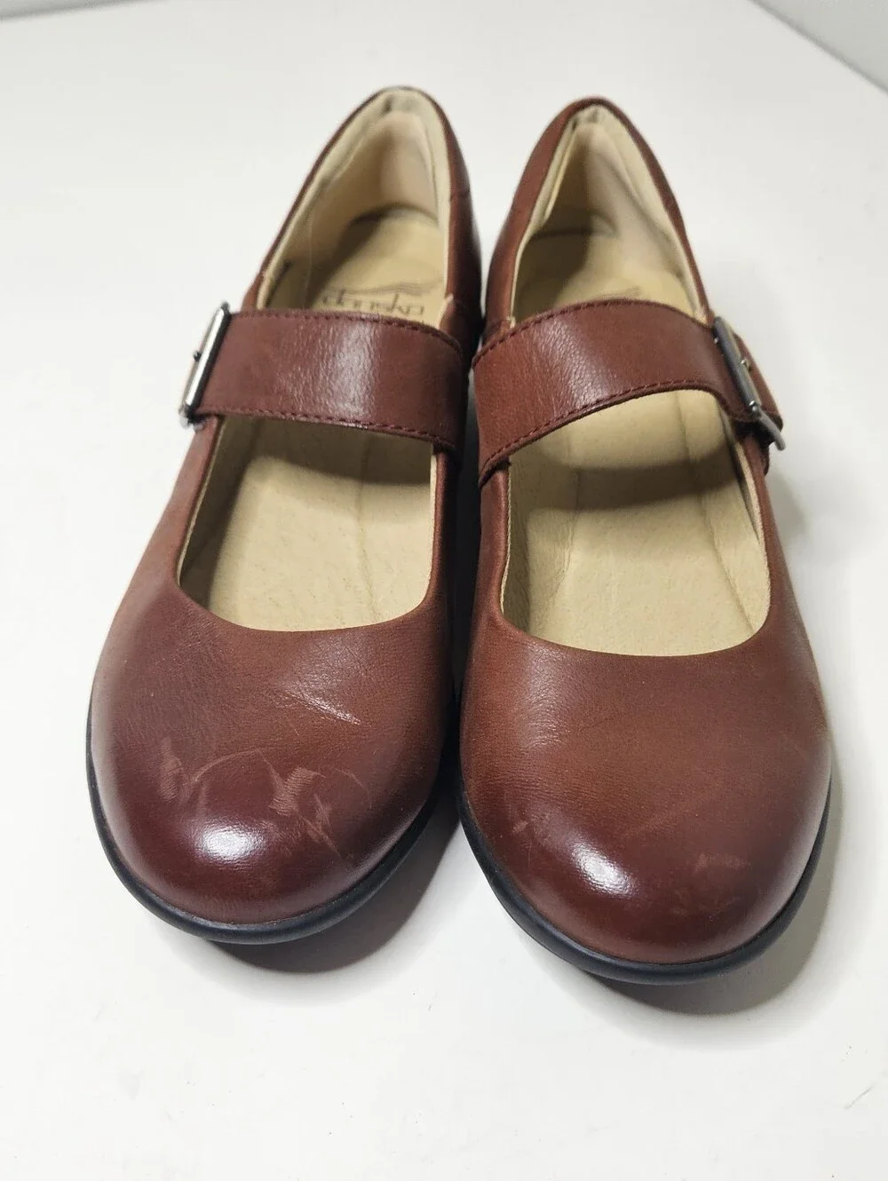 Dansko Collette Mary Jane Russet Burnished Nubuck Brown Women's 37 7